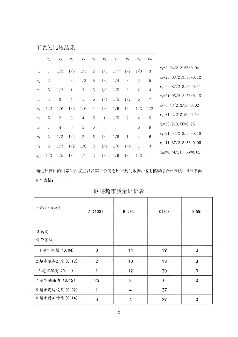 系统工程论文-基于模糊综合评判法的超市选择的问题研究.doc_第4页