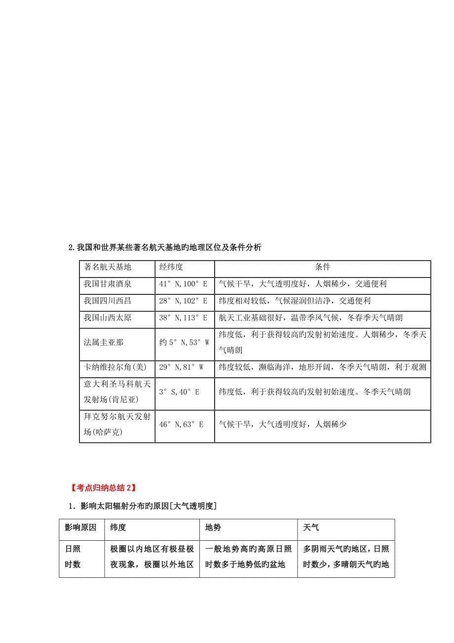 2023年高一地理必修一宇宙中的地球知识点总结详细版_第5页