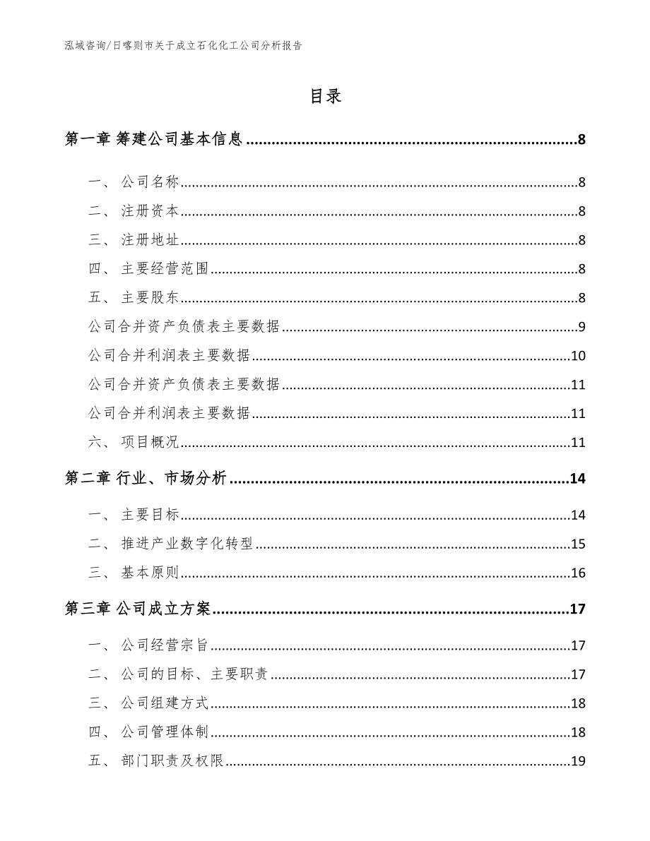 日喀则市关于成立石化化工公司分析报告_模板_第2页