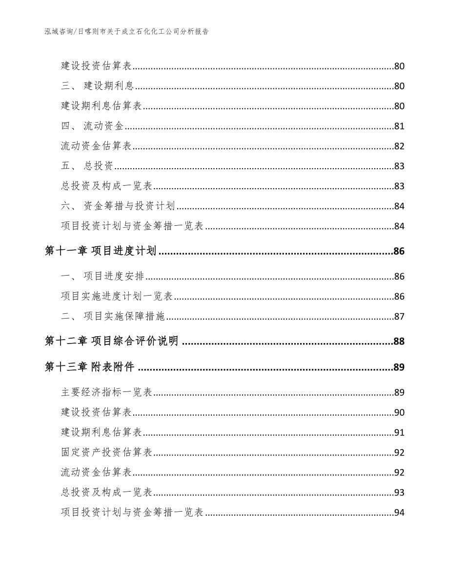 日喀则市关于成立石化化工公司分析报告_模板_第5页