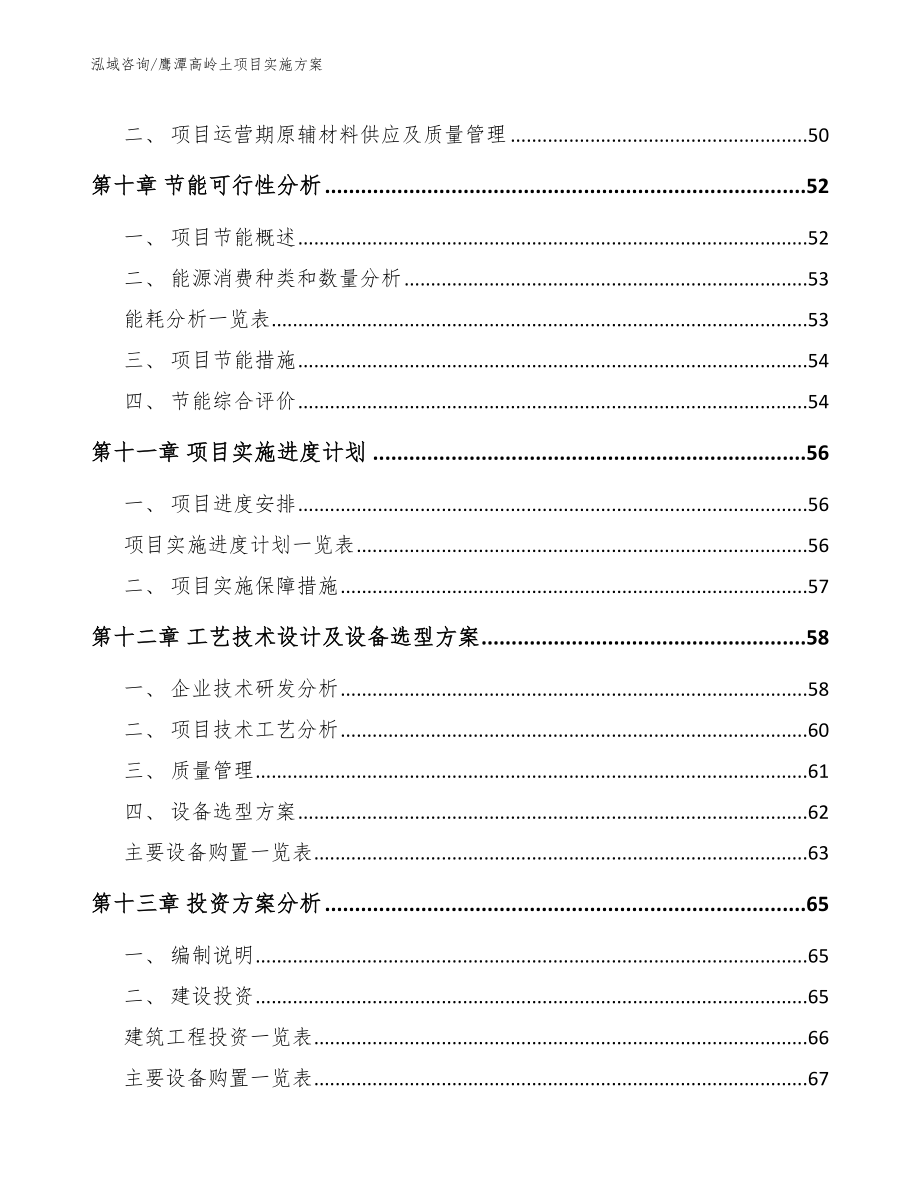 鹰潭高岭土项目实施方案【范文模板】_第3页