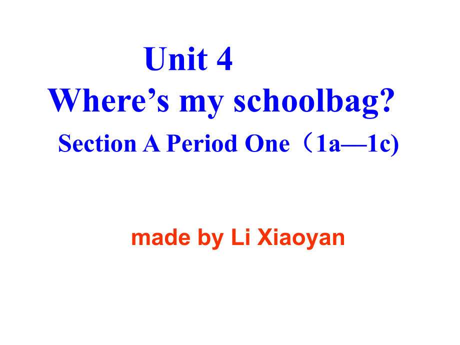 SectionA1Unit4李_第1页