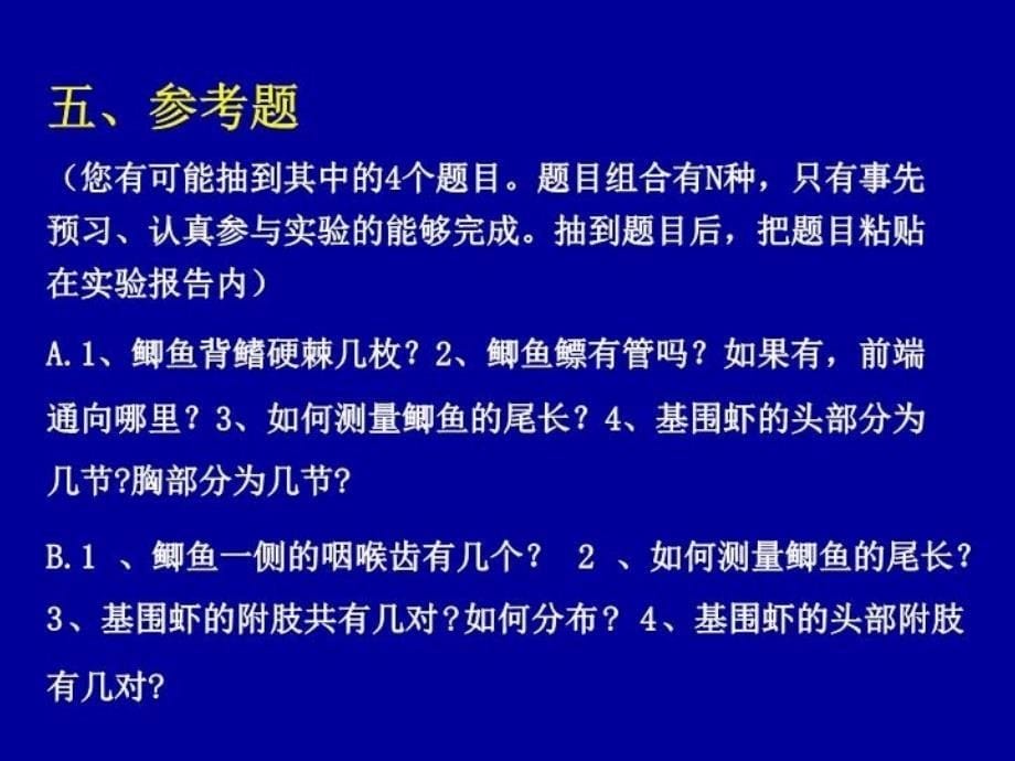 最新实验4基围虾、鲫鱼的活体解剖PPT课件_第5页