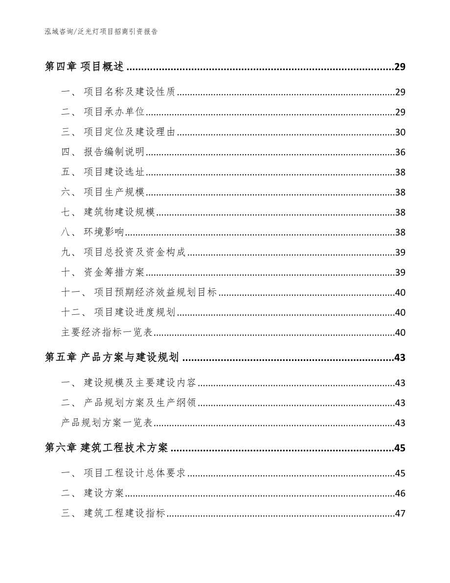 泛光灯项目招商引资报告_模板范本_第3页