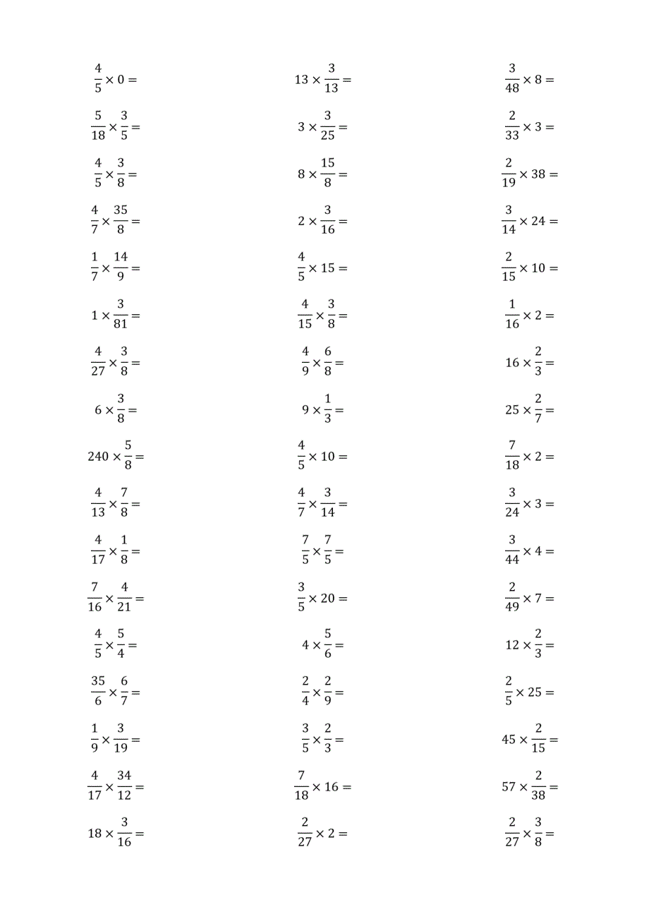 分数乘法口算题_第3页
