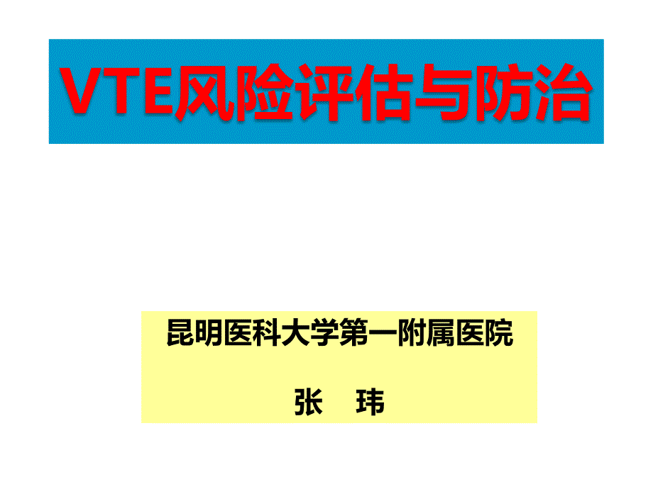 VTE预防与风险评估_第1页