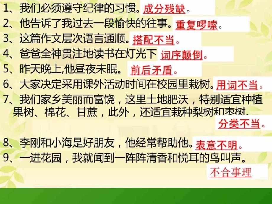 小学六年级复习专项修改病句课件_第4页