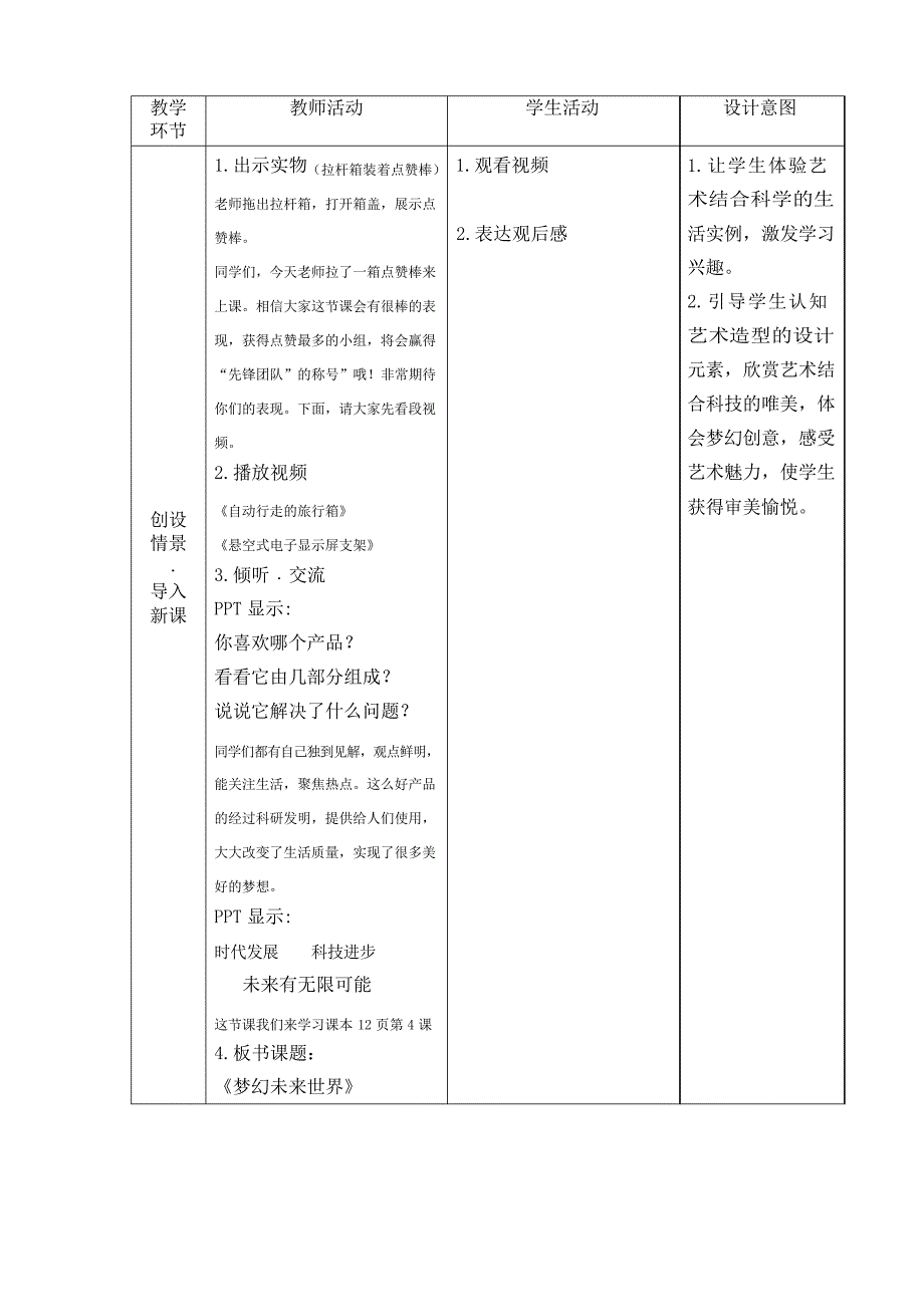 六年级下册美术教案第4课 梦幻未来世界｜岭南版_第2页