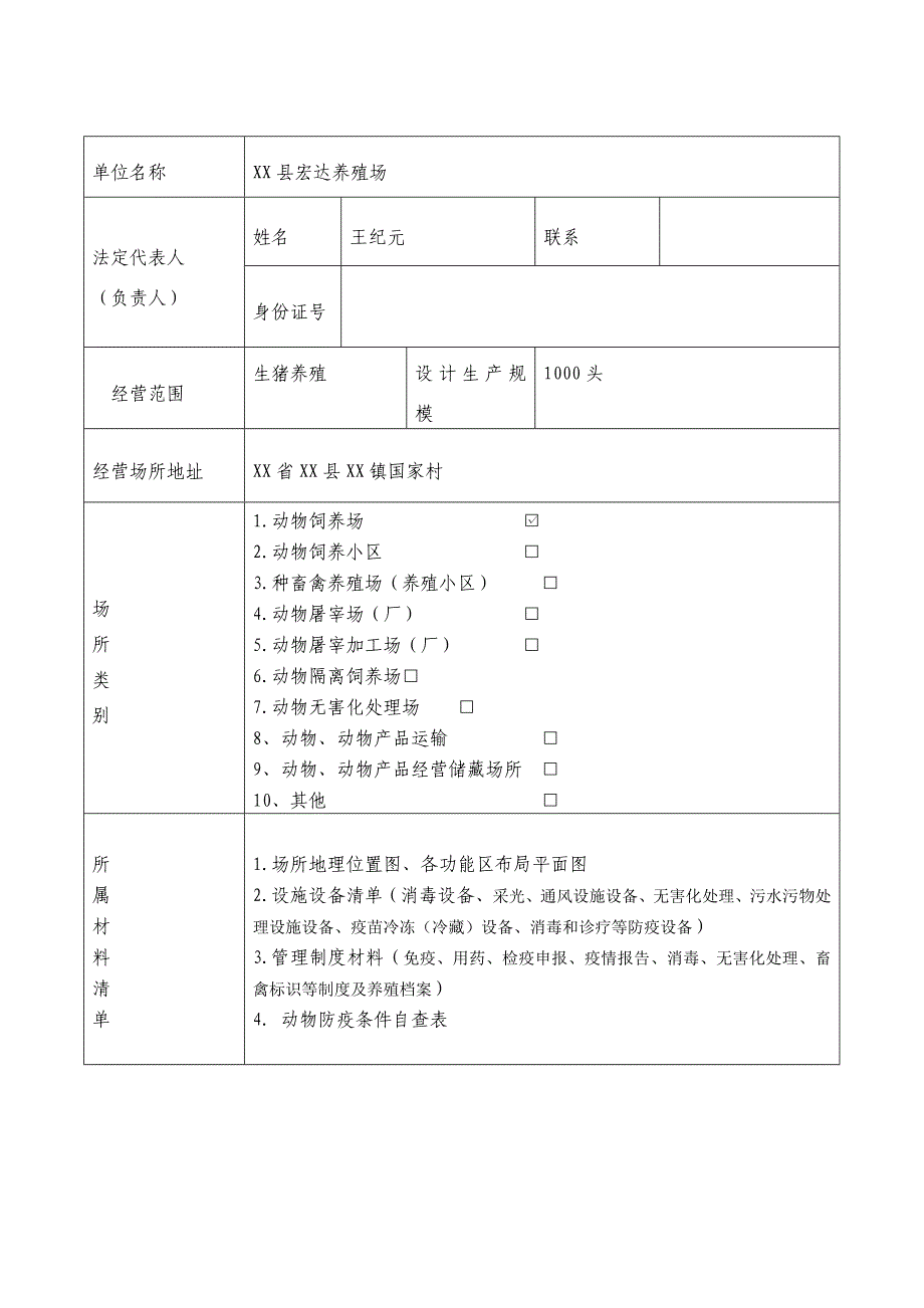 动物防疫合格证申请表示范文本2优质资料_第4页