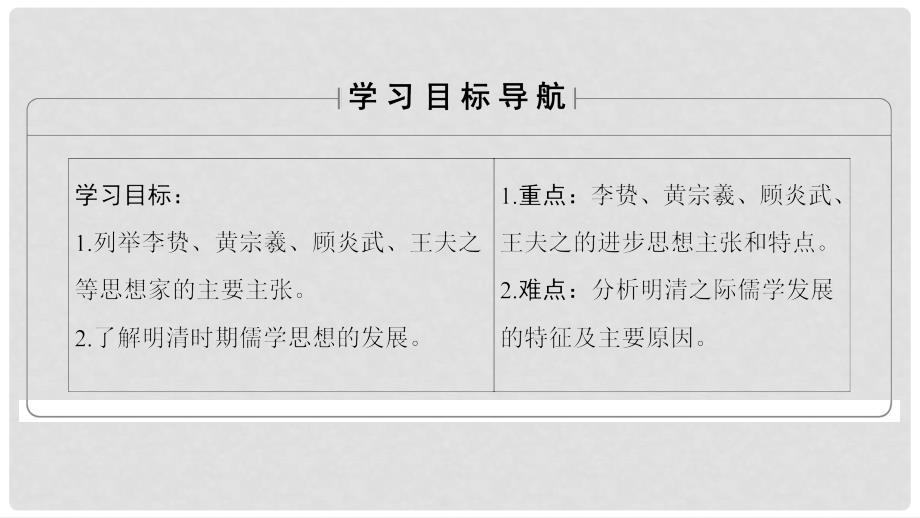 高考历史一轮复习 专题1 4 明末清初的思想活跃局面课件 新人教版必修3_第2页