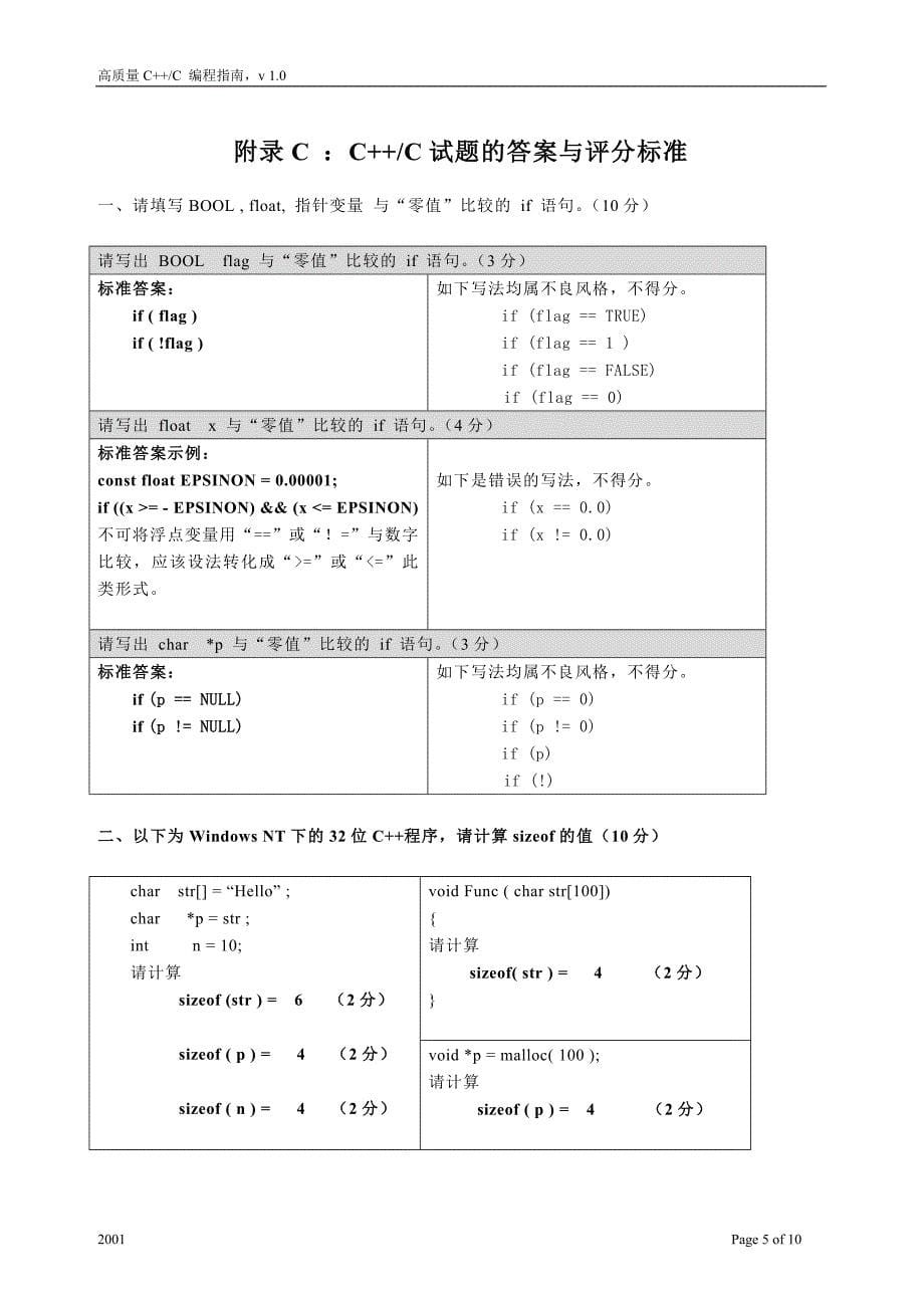 (完整版)经典C语言测试题(众多知名企业用作招聘笔试题).doc_第5页