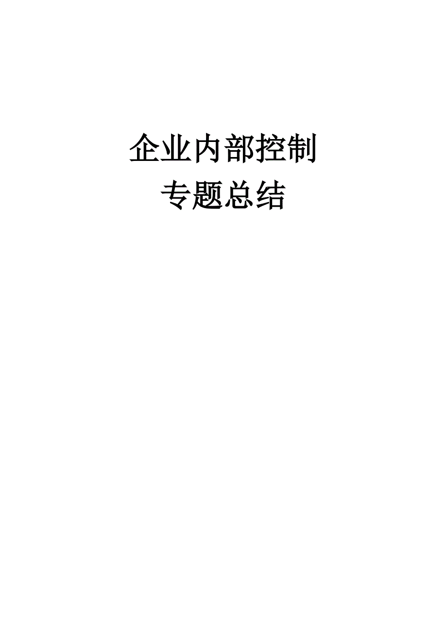 企业内部控制大纲do_第1页