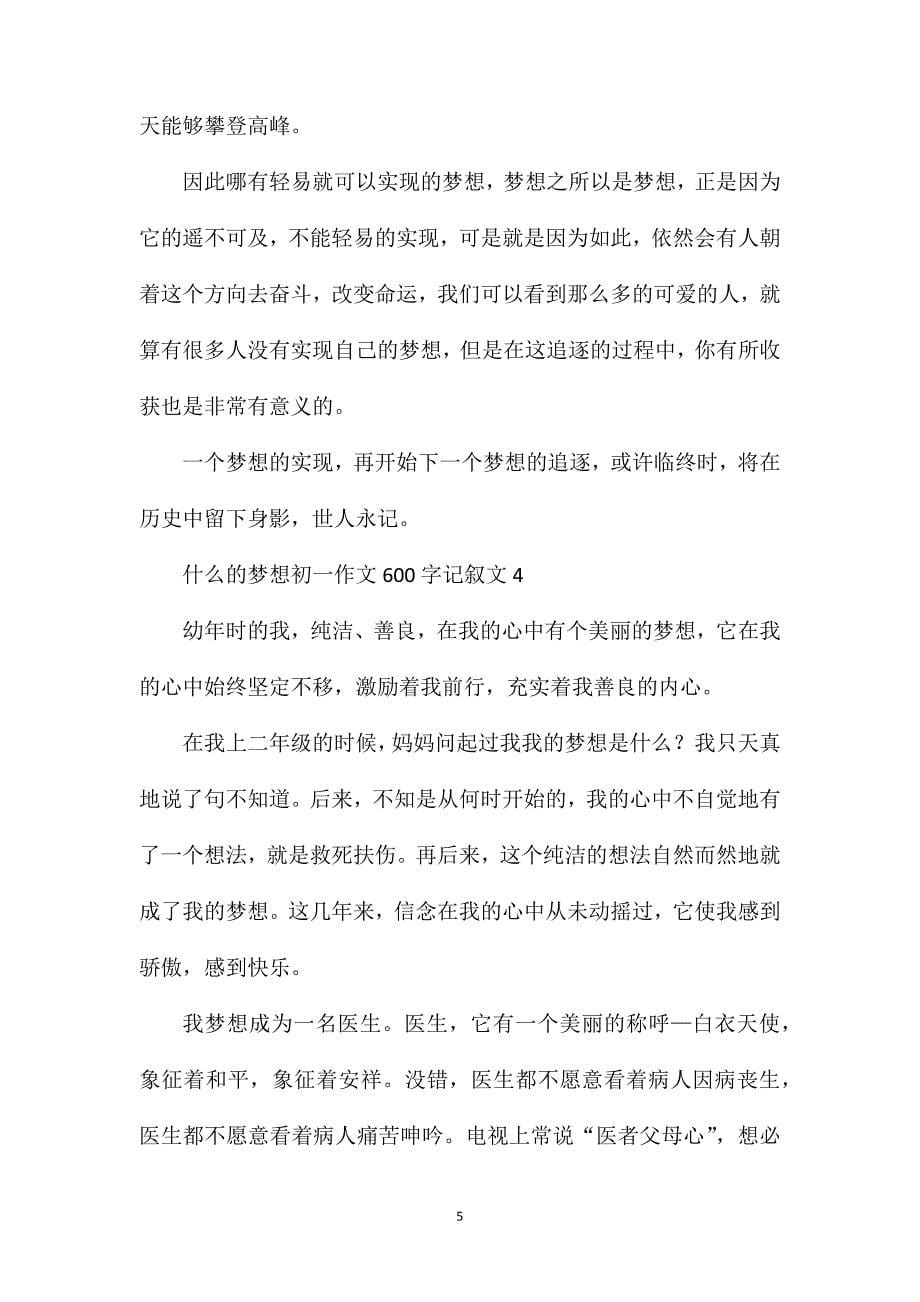 什么的梦想初一作文600字记叙文.doc_第5页