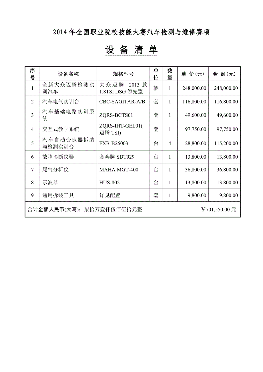 全国职业院校技能大赛汽车检测与维修赛项技术方案(高职)_第1页