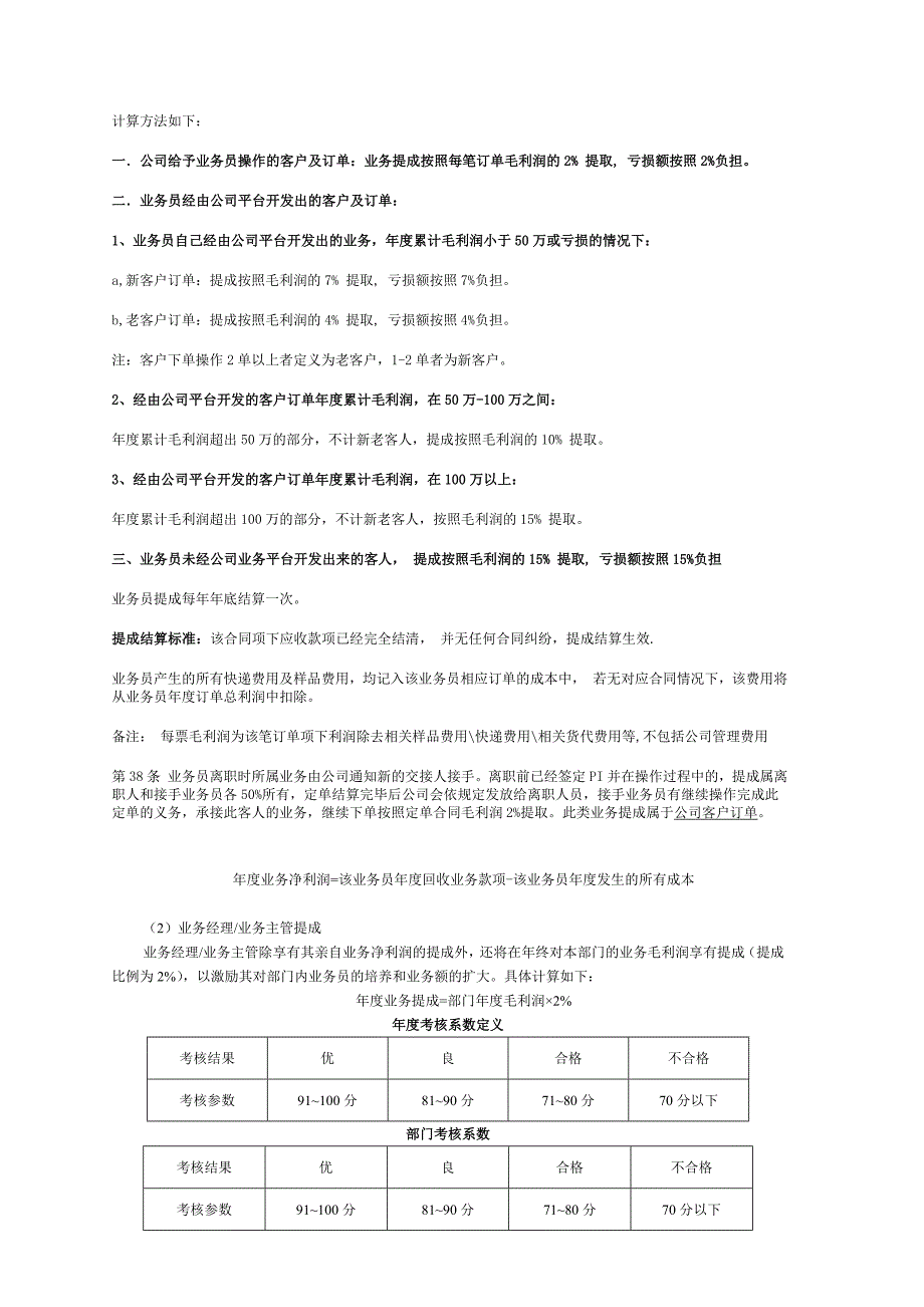 外贸业务人员绩效考核方案_第4页