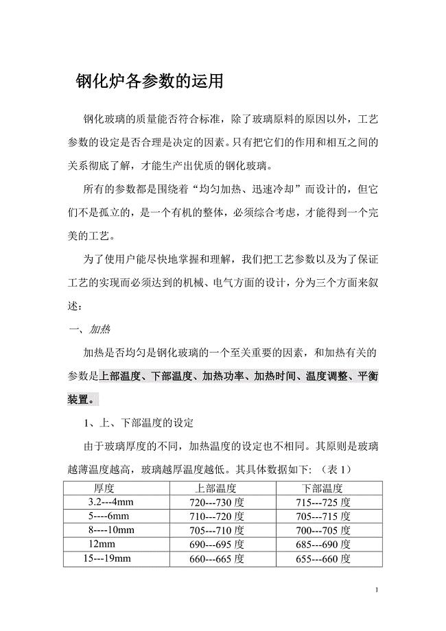 钢化炉操作手册