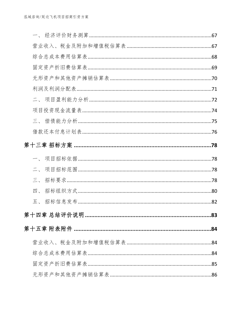 延边飞机项目招商引资方案_模板范本_第4页