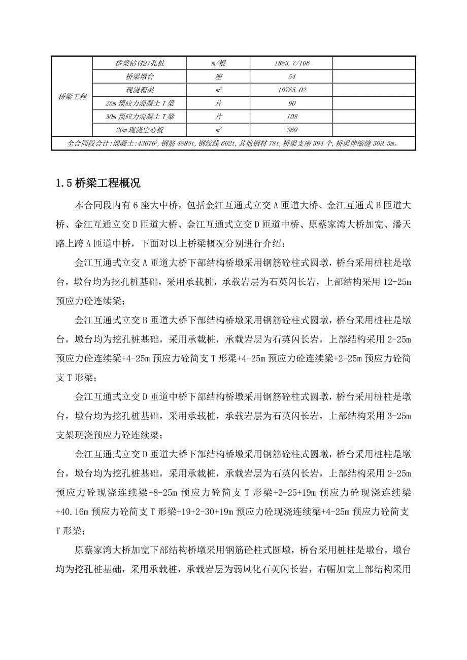 丽攀公路互通立交桥实施性施工组织设计_第5页