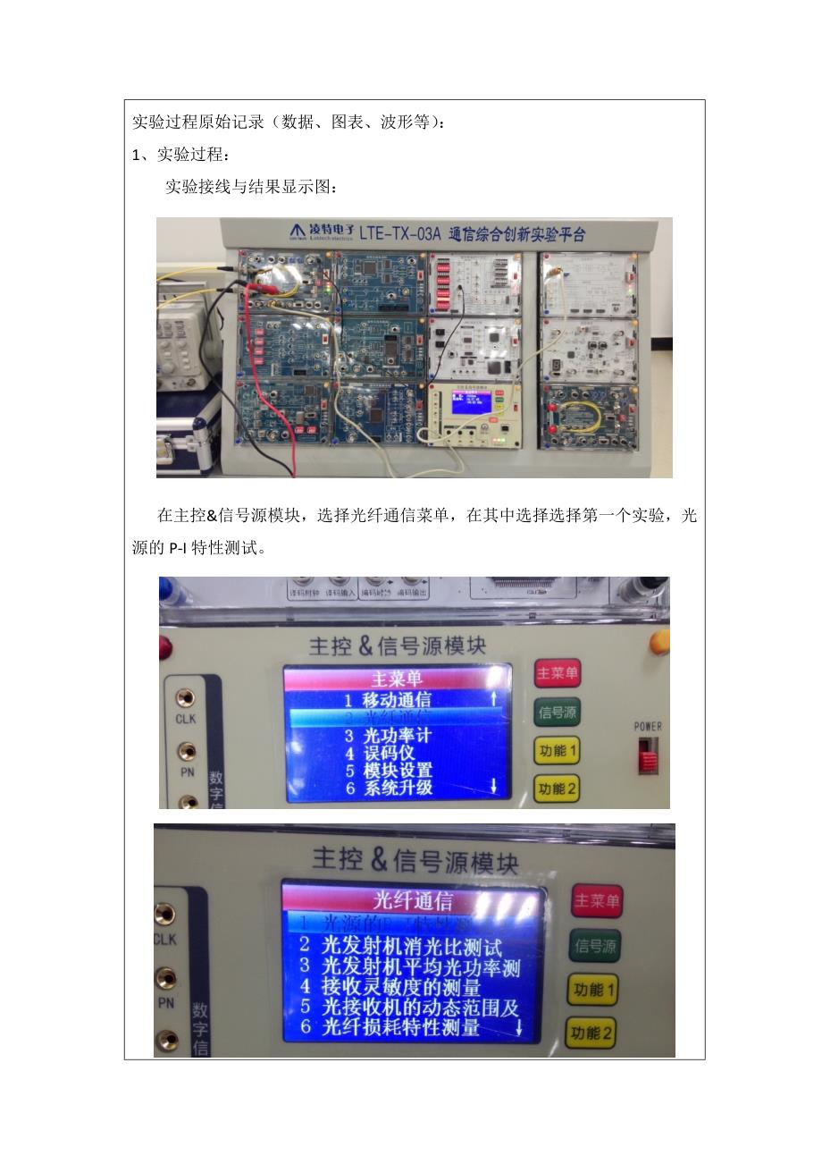 光纤通信实验报告1光源的PI特性测试_第4页