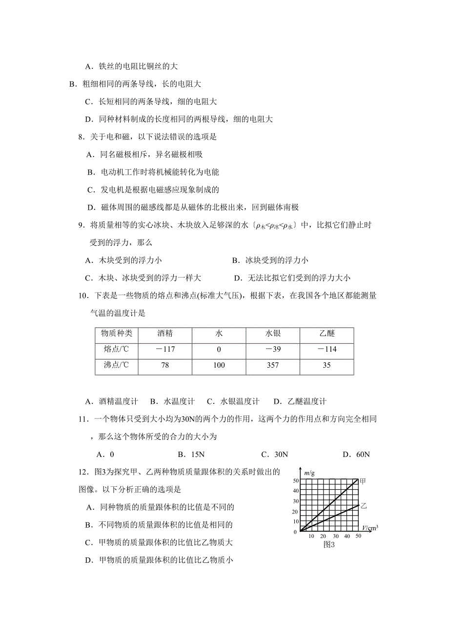 2023年6月北京市通州区初三一模试卷初中物理.docx_第2页