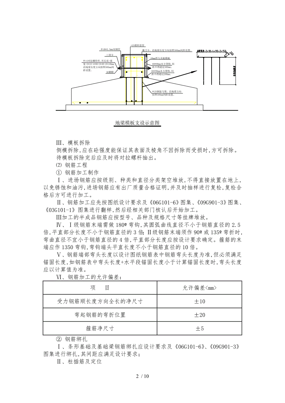 条形基础工程施工设计方案_第4页