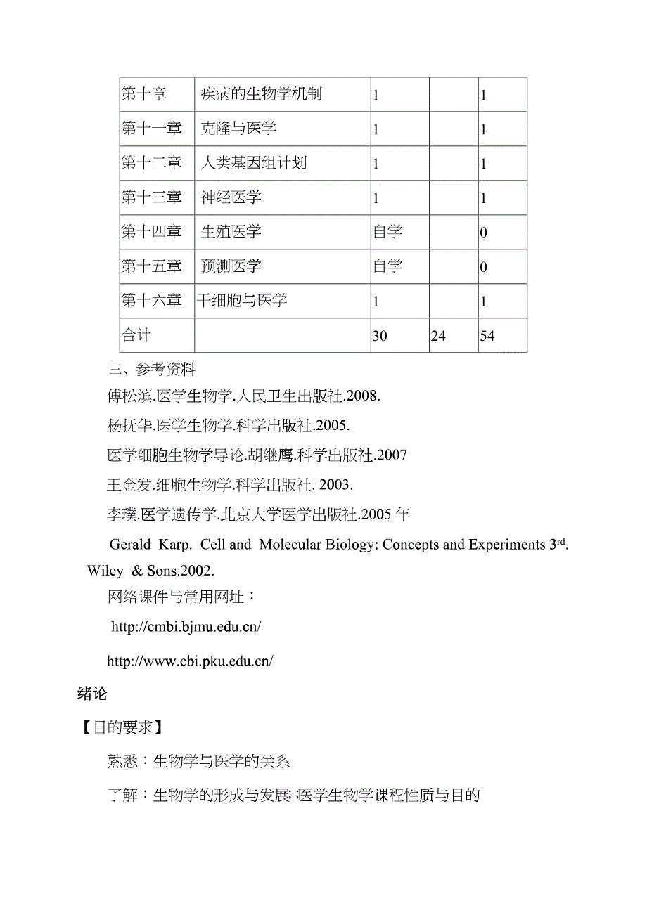 医学生物学教学大纲hidr_第3页