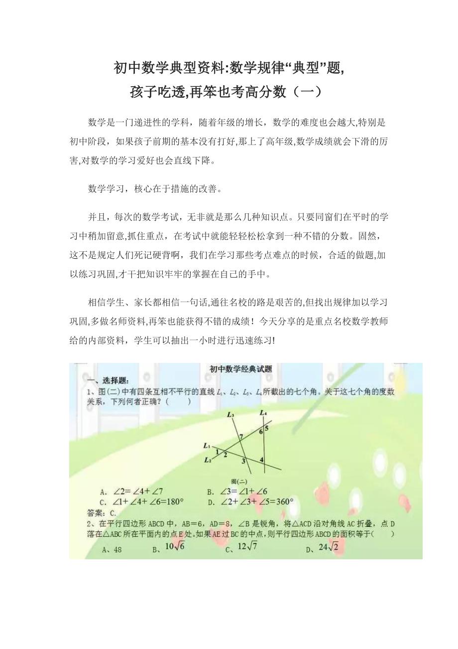 初中数学名师经典资料_第1页