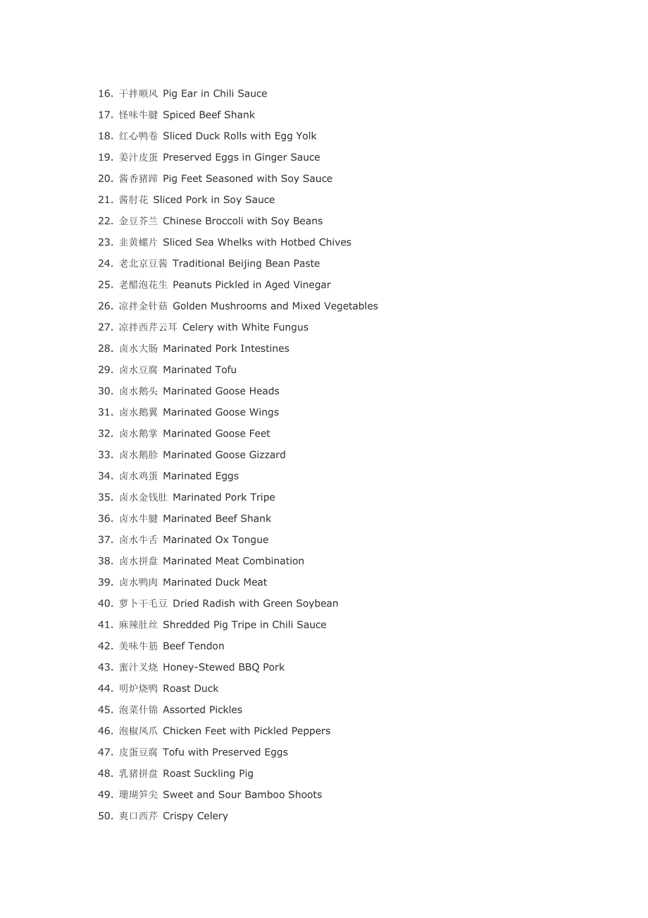 中国菜名英文翻译大全_第3页