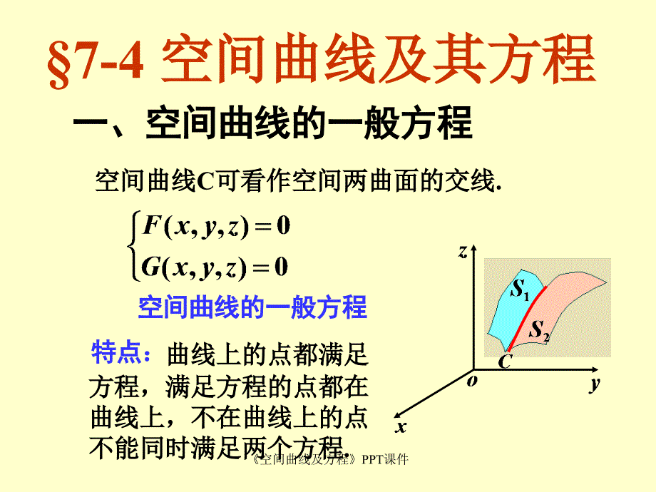 空间曲线及方程课件_第1页