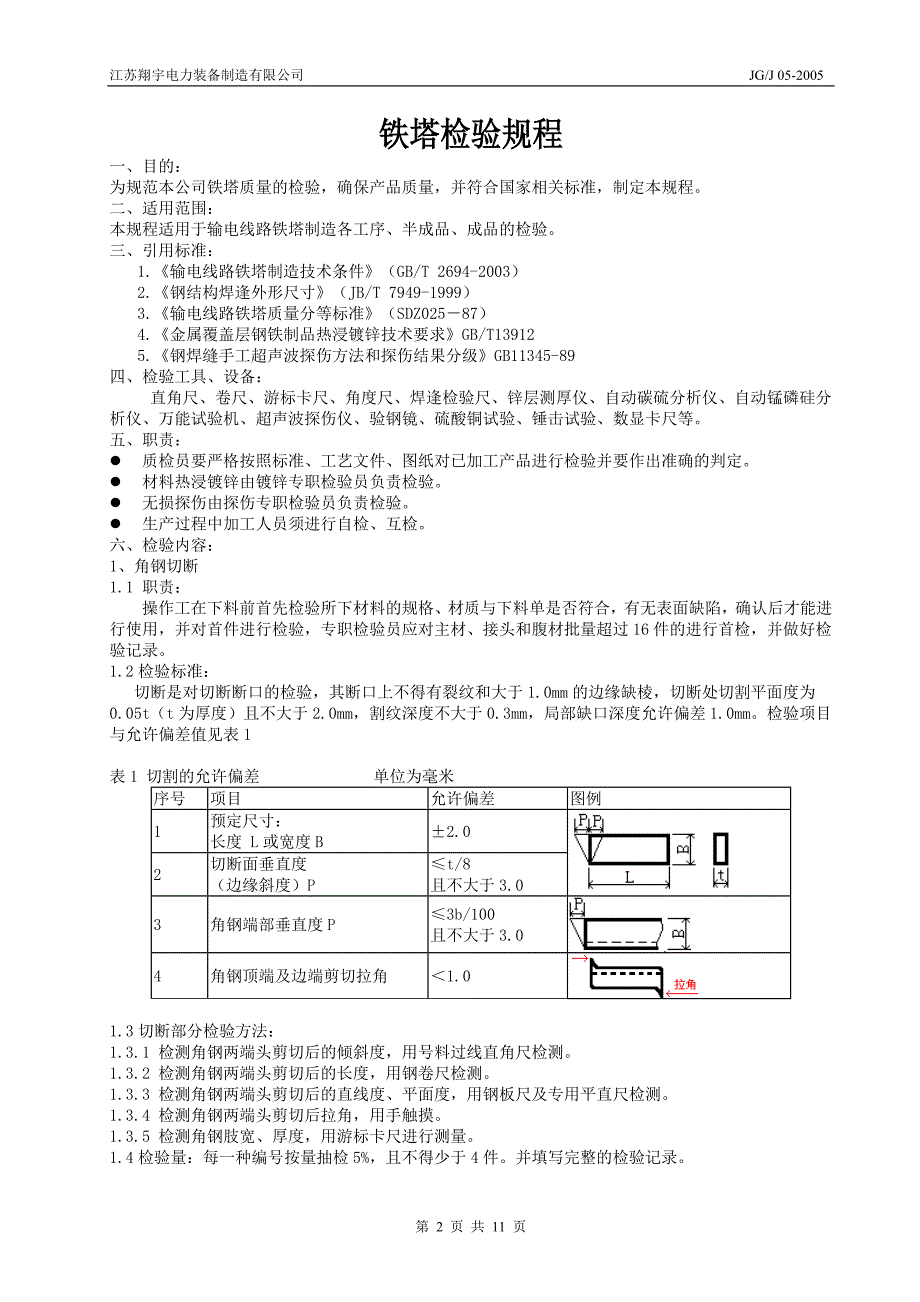 输电线路铁塔检验规程_第2页