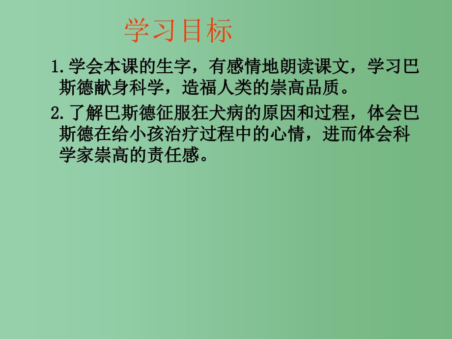 四年级语文下册第3单元10巴斯德征服狂犬病课件5语文S版_第2页