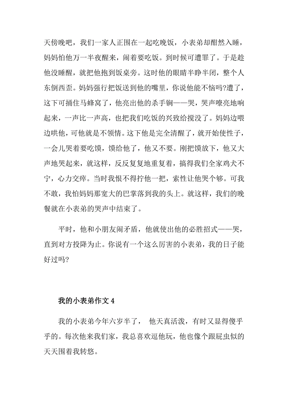 初一我的小表弟作文500字_第4页