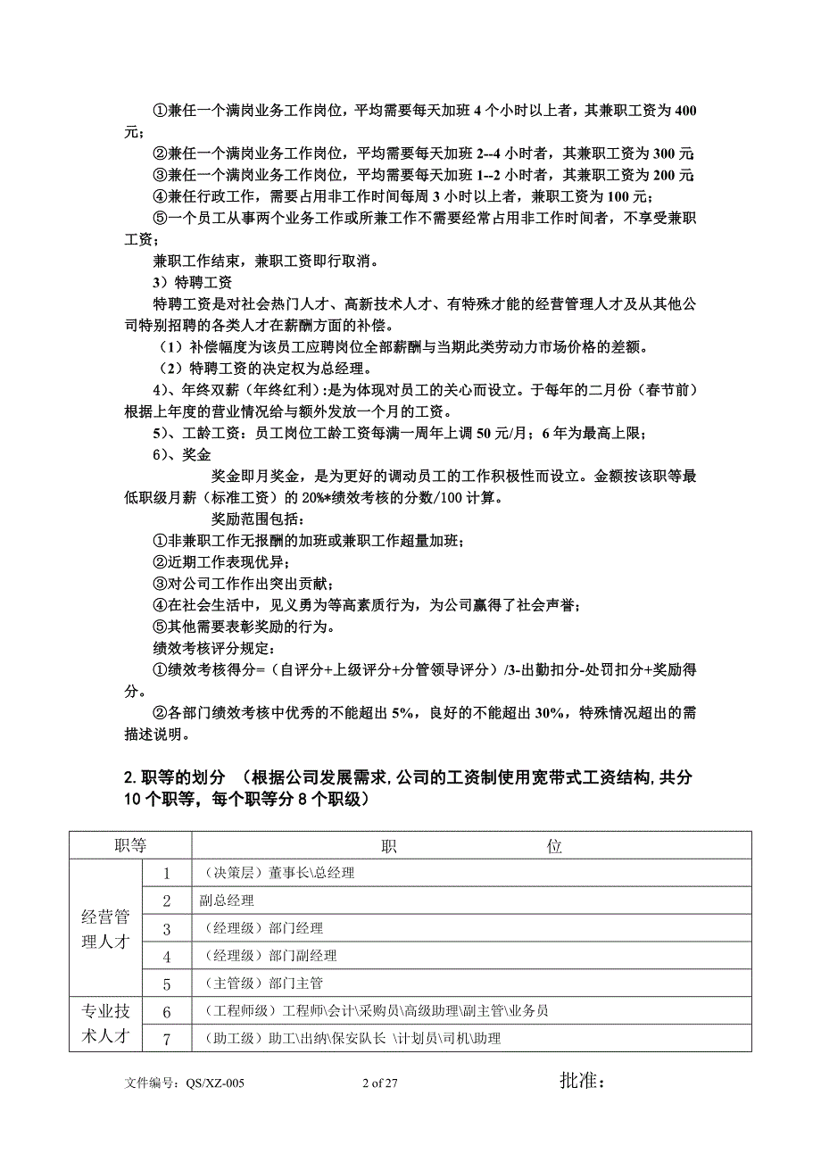 （最新）薪资制度及绩效考核方案_第2页