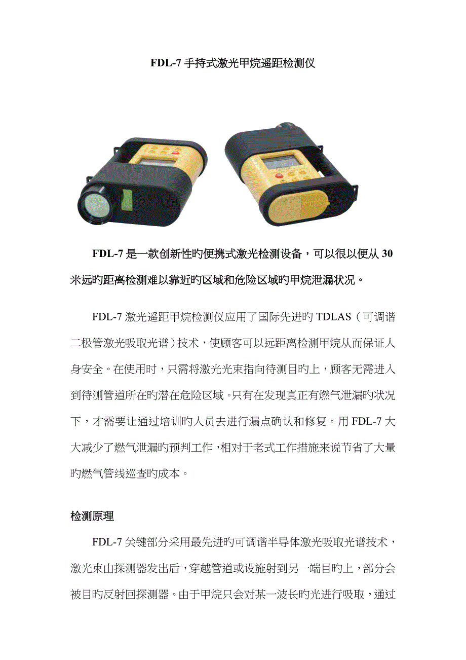 激光甲烷遥距检测仪FDL_第1页
