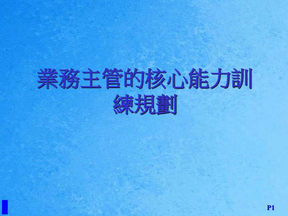 业务主管核心能力练规划ppt课件_第1页