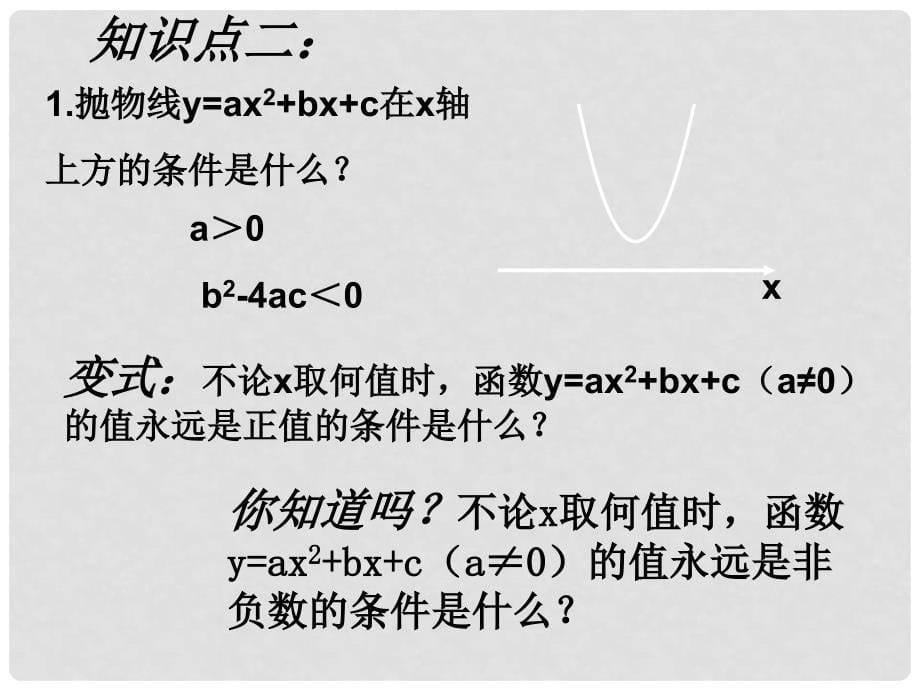 九年级数学上册 二次函数的符号问题课件 （新版）新人教版_第5页