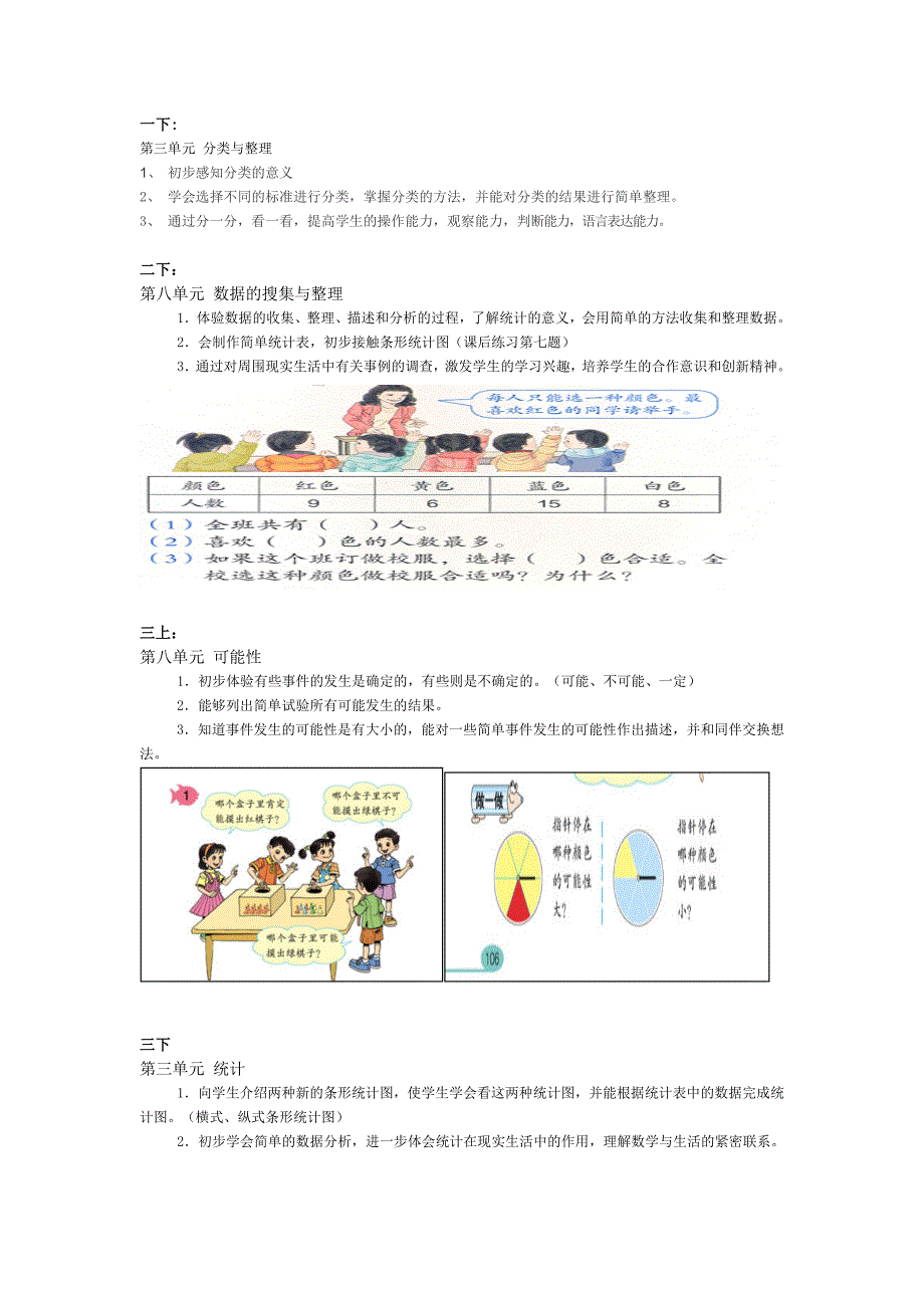 人教版小学数学教材分析《统计与概率》部分_第1页