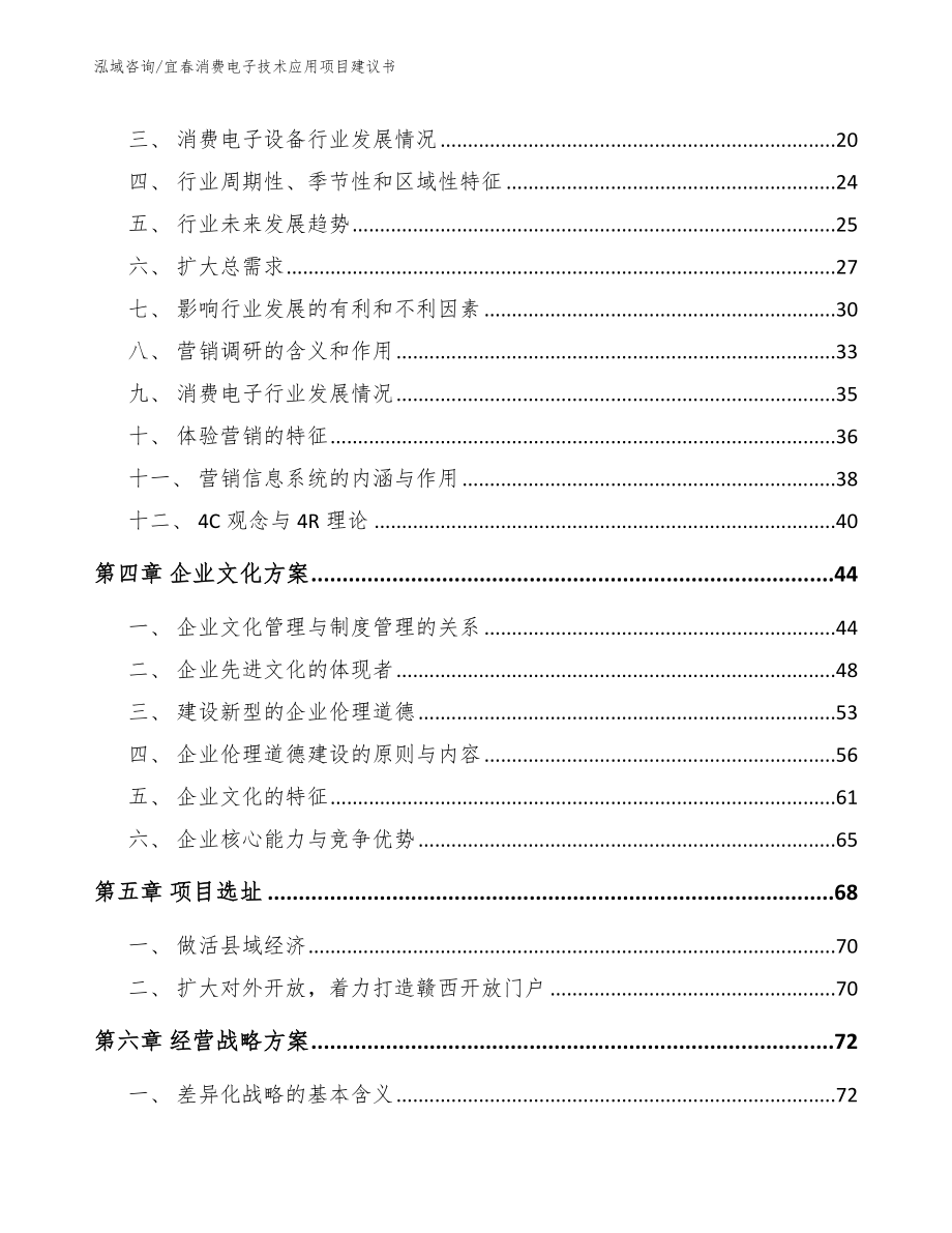 宜春消费电子技术应用项目建议书【范文模板】_第4页