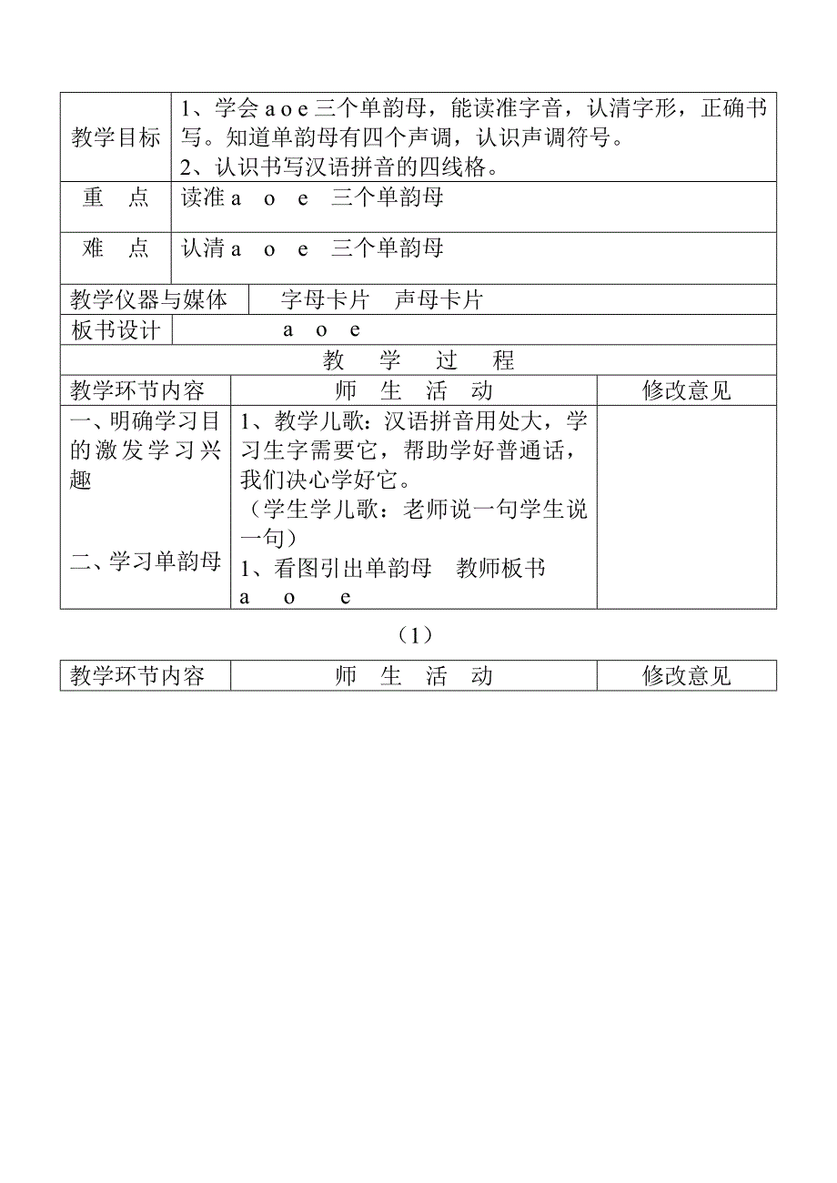 最新人教版小学语文第一册教案 新课程B 入学教育_第3页