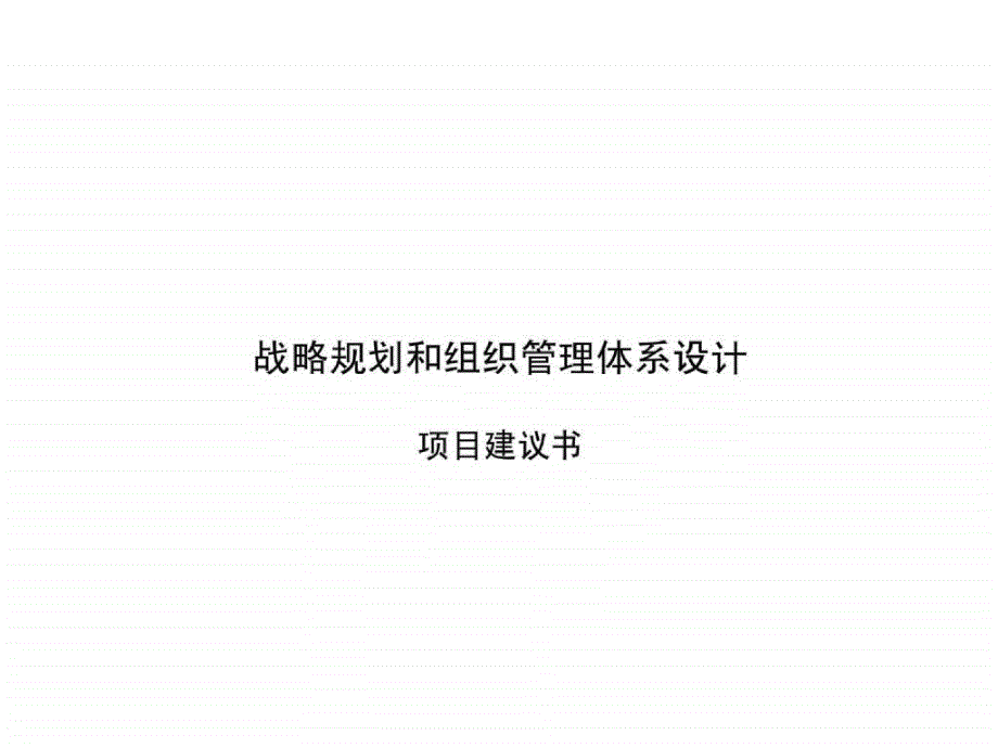 战略规划和组织管理体系设计项目建议书_第1页