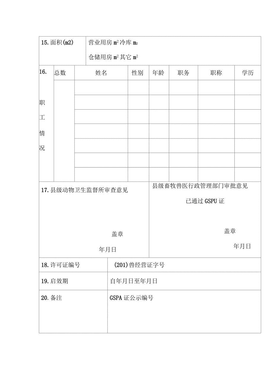 兽药经营许可证申请表_第5页