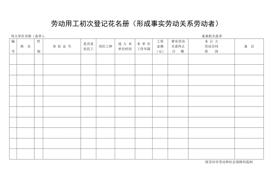 11.劳动用工初次登记花名册签订劳动合同劳动者_第2页