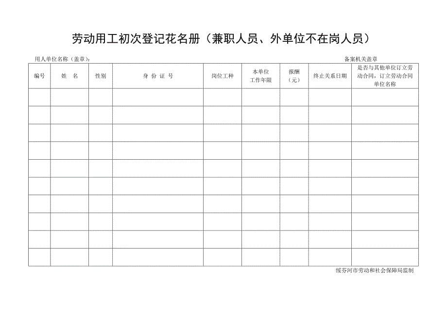 11.劳动用工初次登记花名册签订劳动合同劳动者_第5页