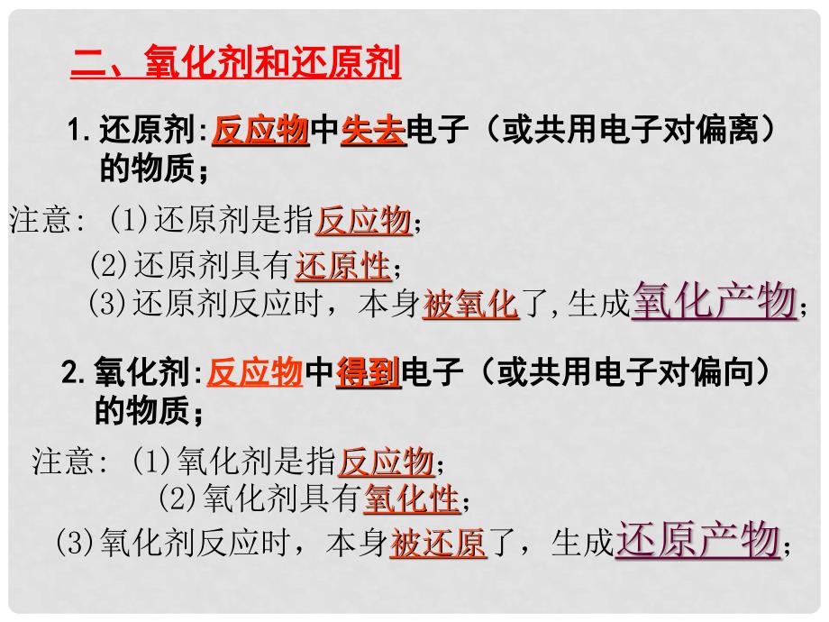 广东省江门市高中化学 第二章 化学物质及其变化 2.3 氧化剂和还原剂（第2课时）课件 新人教版必修1_第3页