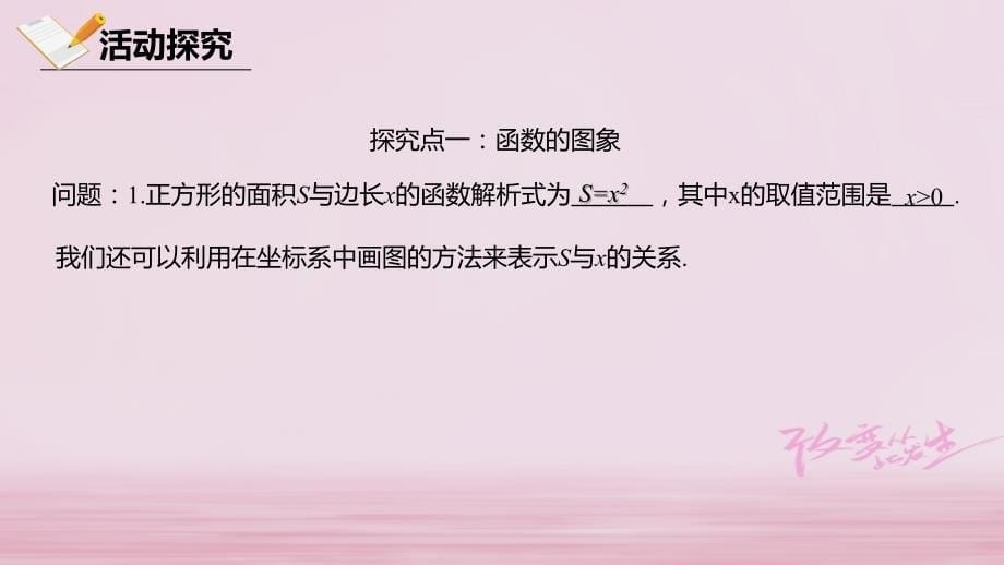 八年级数学下册 第十九章 一次函数 19.1 函数 19.1.2.1 函数的图象课件 （新版）新人教版_第5页