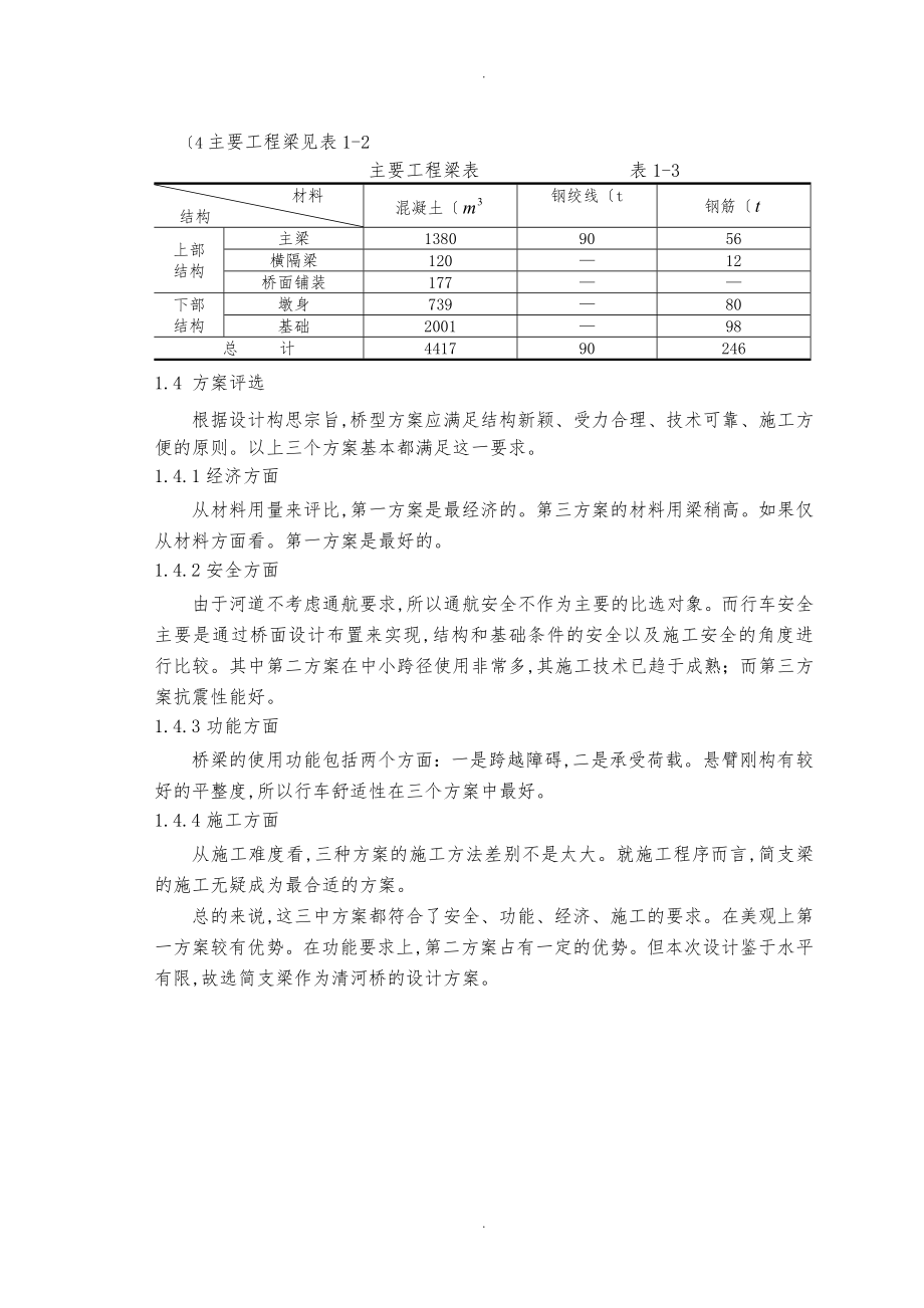 简支梁桥设计说明书_第3页