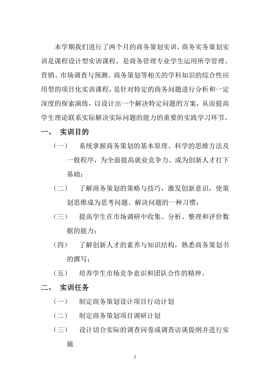 商务策划实训个人总结文档.doc_第2页