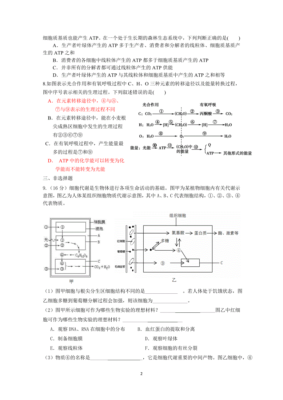 第2专题细胞代谢_第2页