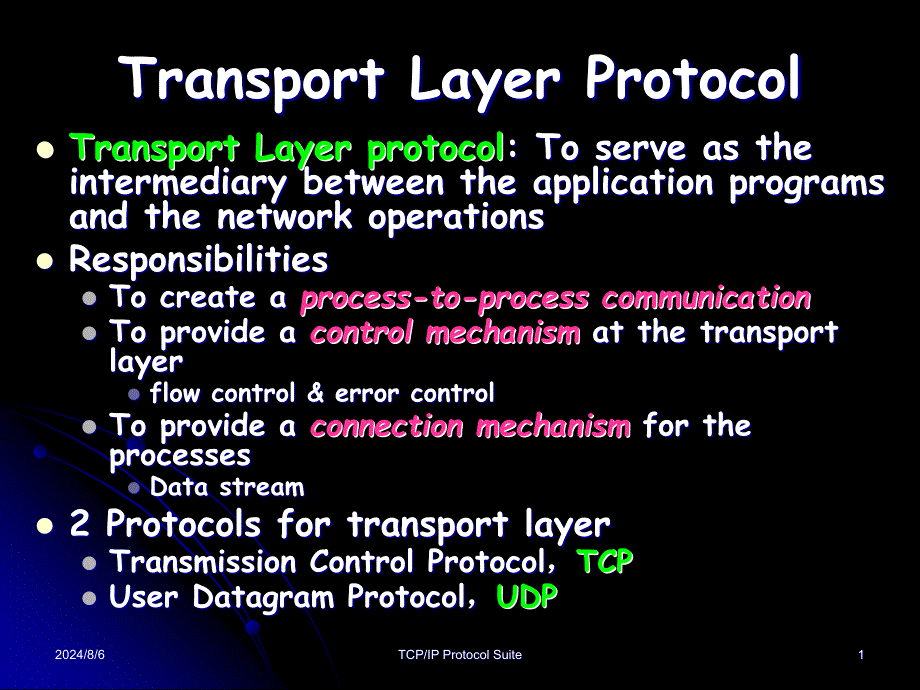 TCPIP协议原理英文版课件：Chapter 9 User Datagram Protocol(UDP)_第1页