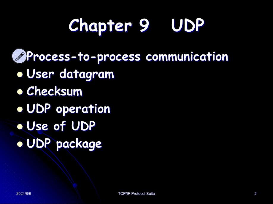 TCPIP协议原理英文版课件：Chapter 9 User Datagram Protocol(UDP)_第2页